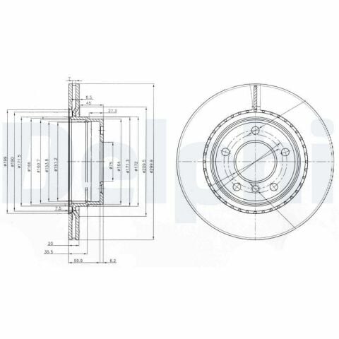 DELPHI BG3901C | Disk Arka 04-1-Seri-3-Seri (E81-E87-F20-F21-F30-F80-E90-E91) Kaplamalı | 1 Adet
