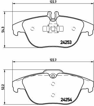 BREMBO P50068 | Fren Balatası 204 / 207 Arka / Glk